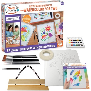 image:imageMindWare Creative Watercolor for Two Paint Set Guided Video Art Kit with Brushes Paints and Paper for Shared Painting Creative Art Activity for Kids Ages 8 and Up Art Gift for Kids