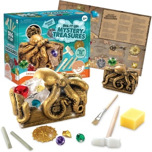 image:imageMindWare Dig It Up Discoveries Pirate Mystery Treasure Chest Giant Discovery Project for Kids  Dig Up 13 Treasures  Includes a Bonus Dig 2 Chisels and 1 Poster Filled with Pirate Facts and Lore