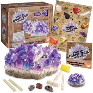 image:imageMindWare Dig It Up Giant Gem Discovery Kit  Gemstone Dig Kit Offers Geology for Kids with 12 Real Polished Hidden Gemstones  Includes 1 Giant Gem Chiseling Tools Gemstone Poster  Ages 4