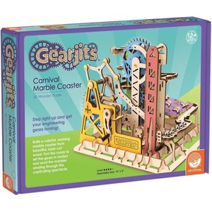 image:imageMindWare Gearjits Carnival Marble Coaster  Wooden Puzzle Marble Run Set for Adults and Kids Ages 12 amp Up