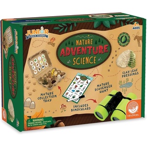 image:imageMindWare Junior Science Academy Nature Adventure Science Kit  STEM Outdoor Discovery Kit for Kids Ages 4 Build a Kaleidoscope Make Sun Prints Create Clay Pressings amp Explore Nature with Binoculars