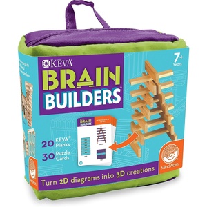 image:imageMindWare KEVA Brainbuilders  3D brain building STEM challenges for boys amp girls  Try to build the image  Practice spatial thinking  20 planks amp 30 puzzles