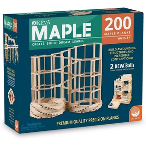 image:imageMindWare KEVA Maple 200 Plank Wooden Building Blocks Set  FreeForm 3D Structure Building Set for Kids