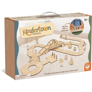 image:imageMindWare Kindertown Roads Wooden Montessori Building Set  Building Set for Toddlers