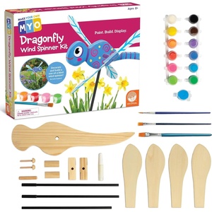 image:imageMindWare Make Your Own Dragonfly Wind Spinner Wood Craft Kit  Build amp Decorate for Ages 8 amp Up