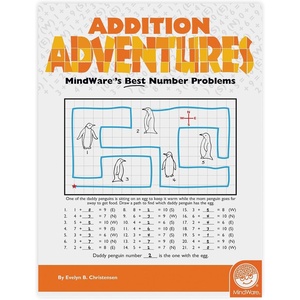 image:imageMindWare Math Mosaics Addition Adventures  Math Puzzle Workbook for Kids Color by Number Addition Practice Grades 13