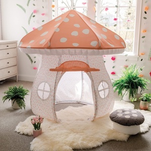 image:imageMindWare Mushroom Playhouse Tent Kids Indoor Play Tent for Imaginative Play Reading Nook or Quiet Space Over 5 Feet Tall Fabric Playhouse for Toddlers and Kids Ages 3 Kids Play Tent Gift