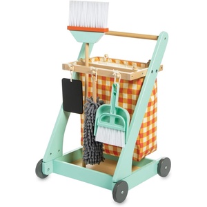 image:imageMindWare Oh So Fun Cleaning Cart  Kids Cleaning Set Includes Kid Size Broom amp Other Cleaning Toys for Kids 3 amp Up