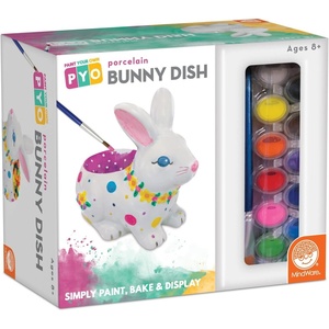 image:imageMindWare Paint Your Own Porcelain Bunny Dish Craft Kit DIY Ceramic Painting Activity with 13 Paint Colors and Brushes Creative Art Project for Kids Ages 8 Easter Crafts for Kids