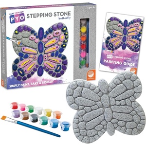 image:imageMindWare Paint Your Own Stepping Stone Butterfly Rock Painting Kit Stepping Stones Crafts for Kids Ages 8 amp up