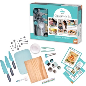 image:imageMindWare Playful Chef Deluxe Charcuterie Kit Real Kids Cooking Set  25 Kids Cooking Utensils Including Safe Knife Set Charcuterie Board Cutting Board  Ages 5