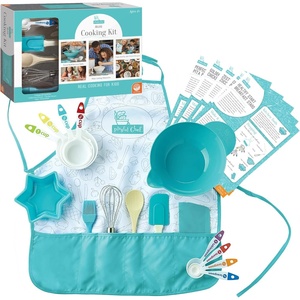 image:imageMindWare Playful Chef Deluxe Cooking set for kids  22 kidsized utensils with colorcoded measuring tools 5 healthy recipes amp apron  Real cooking lessons for boys amp girls  Ages 4 amp up