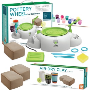 image:imageMindWare Pottery Wheel amp 75 Pounds AirDry Clay Pottery Kit  Pottery Wheel for Kids and Beginners  Includes Pottery Wheel amp Accessories  Ages 7 and Up