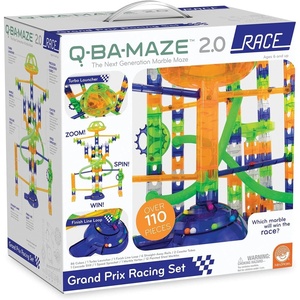 image:imageMindWare QBAMaze 20 Grand Prix Racing Set  Marble Run Building Toy with MotionActivated Lights Ages 8 and Up
