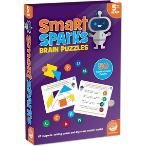 image:imageMindWare Smart Sparks Brainy Puzzles Grade 5  Logic amp Reasoning Puzzles for Kids Ages 10 amp Up