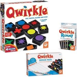 image:imageMindWare Strategy Games Pack  Qwirkle Qwirkle Rummy amp Bonus Pack  Family amp Adult Party Games  Ages 6