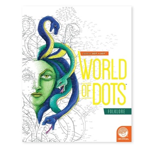 image:imageMindWare World of Dots Folklore  Myth and LegendThemed ConnecttheDots Coloring Book 600 to 1800 Dots per Puzzle Ages 8