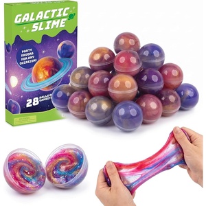image:imagePeaceable Kingdom 28 Pack Galaxy Slime Balls for Kids  Stretchy NonSticky MessFree Slime Party Favors  Bulk Classroom Prizes Birthday Goodie Bags Piata Fillers Stress Relief Toys