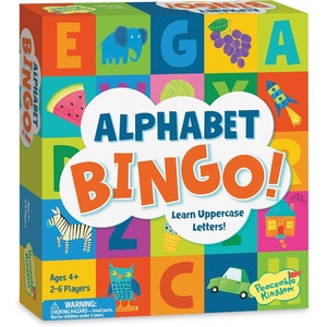 image:imagePeaceable Kingdom Alphabet Bingo Letter Learning Educational Board Game for 2 to 6 Kids Ages 4