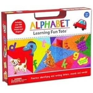 image:imagePeaceable Kingdom Alphabet Learning Fun Tote Handson Literacy Activity Set with Magnetic Letters Sheets Early Reading Skills Development Kids Age 4 Portable Classroom Home Organization