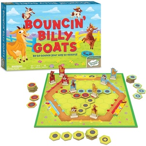image:imagePeaceable Kingdom Bouncin Billy Goats Board Game Light Strategy and Trampoline Tile Gameplay for Kids and Adults Cooperative Family Game Night Fun 2 to 3 Players Ages 5 and Up