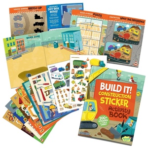 image:imagePeaceable Kingdom Build It Construction Sticker Activity Book  Reusable Sticker Play Set with 200 ConstructionThemed Stickers Ages 3