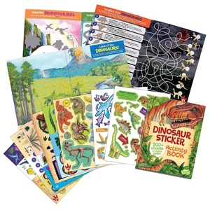 image:imagePeaceable Kingdom Dinosaur Sticker Activity Book  Reusable Sticker Scenes for Kids Ages 3 and Up Includes 200 Stickers