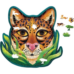 image:imagePeaceable Kingdom JaguarShaped Puzzle 251 Pieces with 15 Fun Shapes  Large Jigsaw Puzzle Gift for Kids amp Teens Ages 8  Jaguar