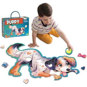 image:imagePeaceable Kingdom Jumbo Dinosaur Floor Puzzle 51 Pieces  Large Jigsaw Puzzle Gift for Toddlers and Kids Ages 5  Shiny DinosaurPuppy