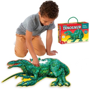 image:imagePeaceable Kingdom Jumbo Dinosaur Floor Puzzle 51 Pieces  Large Jigsaw Puzzle Gift for Toddlers and Kids Ages 5  Shiny DinosaurTRex