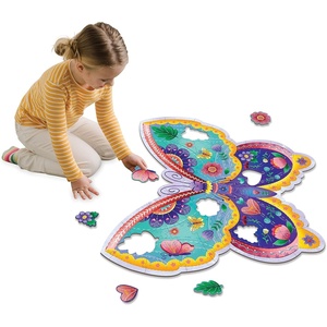 image:imagePeaceable Kingdom Jumbo Fairy Floor Puzzle 50 Pieces  Large Jigsaw Puzzle Gift for Toddlers and Kids Ages 5  Shimmery FairyButterfly