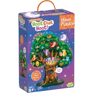 image:imagePeaceable Kingdom Jumbo Fairy Floor Puzzle 50 Pieces  Large Jigsaw Puzzle Gift for Toddlers and Kids Ages 5  Shimmery FairyOwl