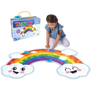image:imagePeaceable Kingdom Jumbo Fairy Floor Puzzle 50 Pieces  Large Jigsaw Puzzle Gift for Toddlers and Kids Ages 5  Shimmery FairyRainbow