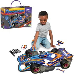 image:imagePeaceable Kingdom Jumbo Racecar Floor Puzzle 48 Pieces  Large Jigsaw Puzzle Gift for Toddlers and Kids Ages 35  Shiny Racecar