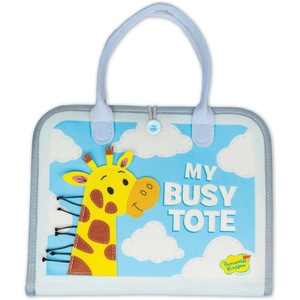 image:imagePeaceable Kingdom My Busy Tote  Soft Busy Book for Toddlers MontessoriInspired Sensory Learning Toy with 10 Fine Motor Activities  Portable OntheGo Activity Tote for Ages 18 Months
