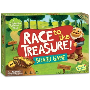 image:imagePeaceable Kingdom Race to the Treasure Cooperative Path Building Game for 2 to 4 Kids Ages 5
