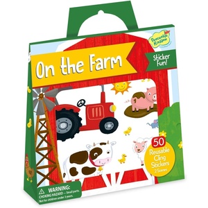 image:imagePeaceable Kingdom Reusable Sticker Totes On The Farm  2 Sticker Scenes amp 50 Reusable Cling Stickers in a Carry Tote  Great for Trips Errands amp on the go  Fun Quiet time Activity for Kids