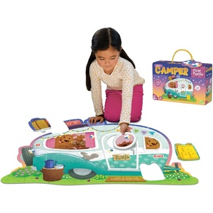 image:imagePeaceable Kingdom Shiny Camper Floor Puzzle  Giant Camping Puzzle for Kids Ages 3 amp up  Fun Camper Shape  Great for Classrooms