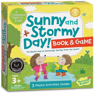 image:imagePeaceable Kingdom Sunny and Stormy Day Book and Game Cooperative Sharing and Emotional Learning Activity Social Skills Board Game for Kids Ages 3 and Up