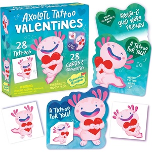 image:imagePeaceable Kingdom Valentines Box for Kids Valentines Day Box Kit for Valentines Cards for Kids Classroom  Rainbow Mailbox KitAxolotl Tattoo Valentines