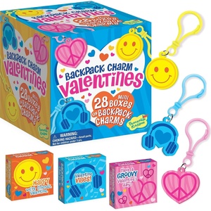 image:imagePeaceable Kingdom Valentines Box for Kids Valentines Day Box Kit for Valentines Cards for Kids Classroom  Rainbow Mailbox KitBackpack Charm Valentines