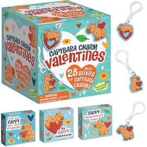 image:imagePeaceable Kingdom Valentines Box for Kids Valentines Day Box Kit for Valentines Cards for Kids Classroom  Rainbow Mailbox KitCapybara Charm Valentines