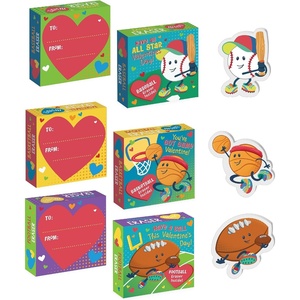 image:imagePeaceable Kingdom Valentines Box for Kids Valentines Day Box Kit for Valentines Cards for Kids Classroom  Rainbow Mailbox KitSports Eraser Valentines