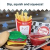 image:imageFoodie Fidget Squishy Burger Basket Big 19 Piece Sensory Toy Set with Slime Buns Stretchy Food Pieces Calming Quiet Toys for Kids Ages 5