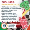 image:imageFoodie Fidget Squishy Burger Basket Big 19 Piece Sensory Toy Set with Slime Buns Stretchy Food Pieces Calming Quiet Toys for Kids Ages 5
