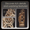 image:imageMindWare Gearjits Clock  3D Wooden Mechanical Model Kit for Teens and Adults Build Your Own Working Clock witj Moving Gears