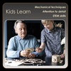 image:imageMindWare Gearjits Clock  3D Wooden Mechanical Model Kit for Teens and Adults Build Your Own Working Clock witj Moving Gears