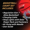 image:imageMindWare Glow Basketball Court Set with Bonus SolarPowered Hoop Lights  Ages 5 and Up