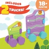 image:imageMindWare Konvertibles Transforming Wooden Trucks  2Piece FlipampChange Vehicle Set with CarryAlong Box that Becomes 3D Road Scene Toddler Toy for Ages18Months