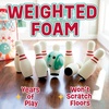 image:imageMindWare Oh So Fun Deluxe Bowling Pins Ball amp Rug Set  Safe amp Fun Foam Bowling Set for Kids Ages 3 amp Up